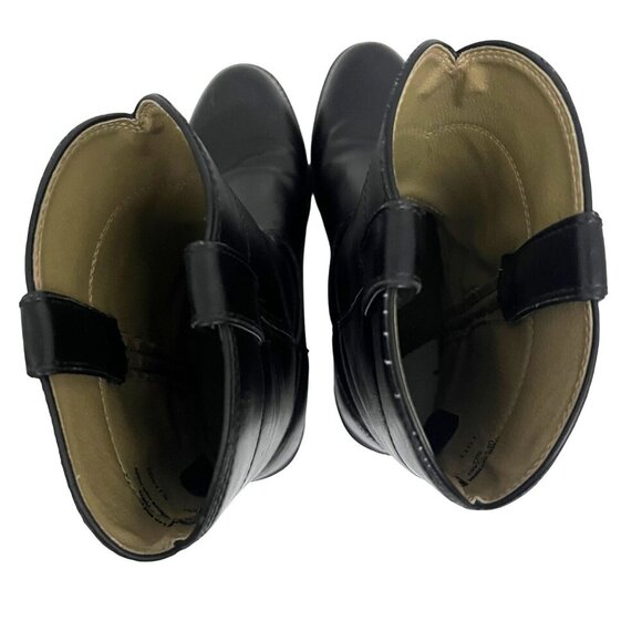 Justin Mens 10" Temple Roper Black Leather Western Cowboy Boots 10D Style JB3000 - Picture 5 of 11